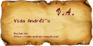 Vida András névjegykártya