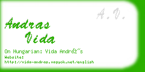 andras vida business card